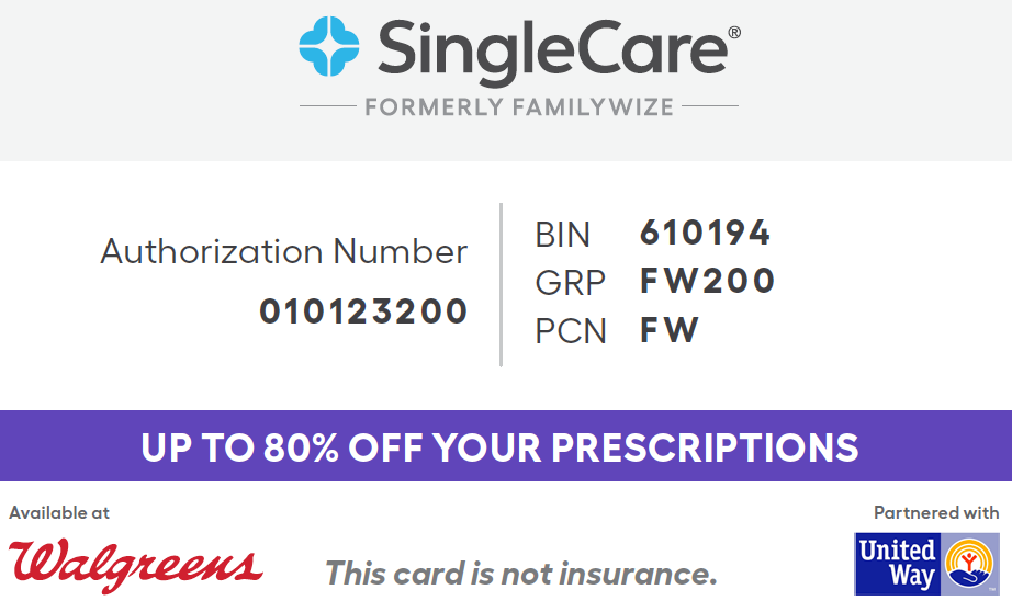 Does Walmart Pharmacy Accept Singlecare SingleCare | United Way of the Greater Chippewa Valley